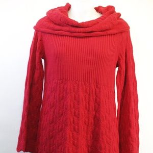 Red Style and Co Cowl Neck Sweater